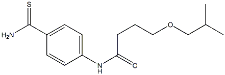 N-[4-(aminocarbonothioyl)phenyl]-4-isobutoxybutanamide 结构式