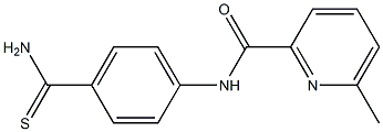 N-[4-(aminocarbonothioyl)phenyl]-6-methylpyridine-2-carboxamide 结构式