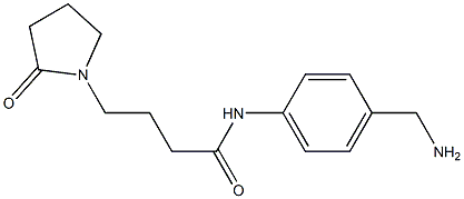 N-[4-(aminomethyl)phenyl]-4-(2-oxopyrrolidin-1-yl)butanamide 结构式