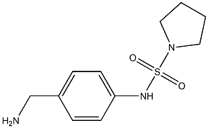 N-[4-(aminomethyl)phenyl]pyrrolidine-1-sulfonamide 结构式