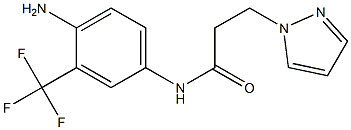 N-[4-amino-3-(trifluoromethyl)phenyl]-3-(1H-pyrazol-1-yl)propanamide 结构式