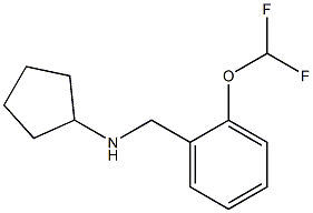 N-{[2-(difluoromethoxy)phenyl]methyl}cyclopentanamine 结构式
