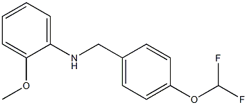 N-{[4-(difluoromethoxy)phenyl]methyl}-2-methoxyaniline 结构式