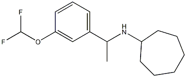 N-{1-[3-(difluoromethoxy)phenyl]ethyl}cycloheptanamine 结构式