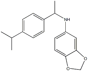 N-{1-[4-(propan-2-yl)phenyl]ethyl}-2H-1,3-benzodioxol-5-amine 结构式