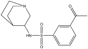 N-{1-azabicyclo[2.2.2]octan-3-yl}-3-acetylbenzene-1-sulfonamide 结构式