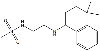 N-{2-[(4,4-dimethyl-1,2,3,4-tetrahydronaphthalen-1-yl)amino]ethyl}methanesulfonamide 结构式