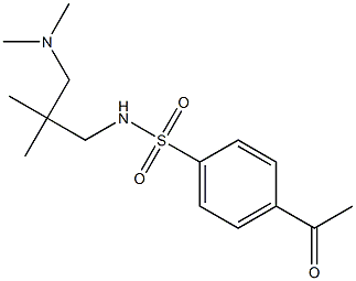 N-{2-[(dimethylamino)methyl]-2-methylpropyl}-4-acetylbenzene-1-sulfonamide 结构式