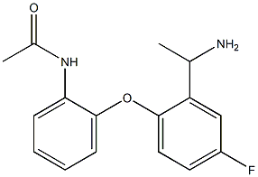 N-{2-[2-(1-aminoethyl)-4-fluorophenoxy]phenyl}acetamide 结构式