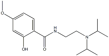 N-{2-[bis(propan-2-yl)amino]ethyl}-2-hydroxy-4-methoxybenzamide 结构式