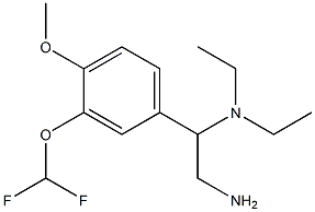 N-{2-amino-1-[3-(difluoromethoxy)-4-methoxyphenyl]ethyl}-N,N-diethylamine 结构式