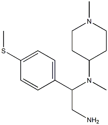 N-{2-amino-1-[4-(methylsulfanyl)phenyl]ethyl}-N,1-dimethylpiperidin-4-amine 结构式