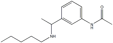 N-{3-[1-(pentylamino)ethyl]phenyl}acetamide 结构式