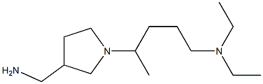 N-{4-[3-(aminomethyl)pyrrolidin-1-yl]pentyl}-N,N-diethylamine 结构式