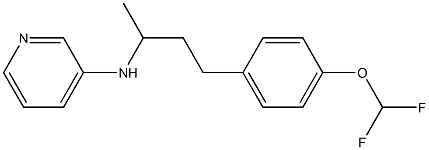 N-{4-[4-(difluoromethoxy)phenyl]butan-2-yl}pyridin-3-amine 结构式