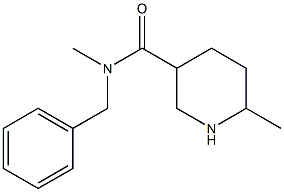 N-benzyl-N,6-dimethylpiperidine-3-carboxamide 结构式