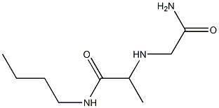 N-butyl-2-[(carbamoylmethyl)amino]propanamide 结构式