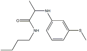 N-butyl-2-{[3-(methylsulfanyl)phenyl]amino}propanamide 结构式