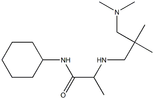 N-cyclohexyl-2-({2-[(dimethylamino)methyl]-2-methylpropyl}amino)propanamide 结构式