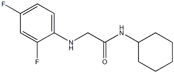 N-cyclohexyl-2-[(2,4-difluorophenyl)amino]acetamide 结构式