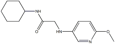 N-cyclohexyl-2-[(6-methoxypyridin-3-yl)amino]acetamide 结构式