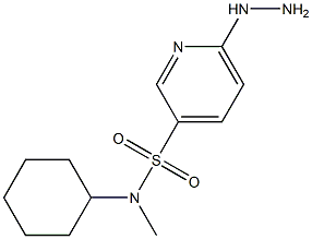 N-cyclohexyl-6-hydrazinyl-N-methylpyridine-3-sulfonamide 结构式