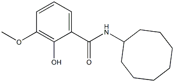 N-cyclooctyl-2-hydroxy-3-methoxybenzamide 结构式