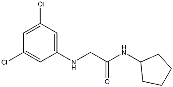 N-cyclopentyl-2-[(3,5-dichlorophenyl)amino]acetamide 结构式