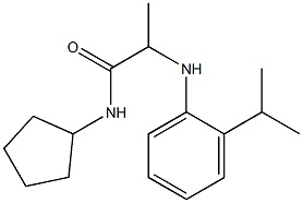 N-cyclopentyl-2-{[2-(propan-2-yl)phenyl]amino}propanamide 结构式