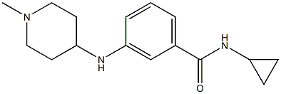 N-cyclopropyl-3-[(1-methylpiperidin-4-yl)amino]benzamide 结构式