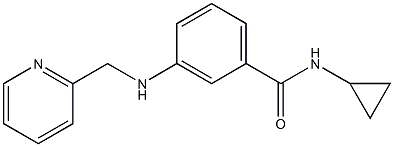 N-cyclopropyl-3-[(pyridin-2-ylmethyl)amino]benzamide 结构式