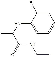 N-ethyl-2-[(2-fluorophenyl)amino]propanamide 结构式