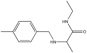 N-ethyl-2-{[(4-methylphenyl)methyl]amino}propanamide 结构式