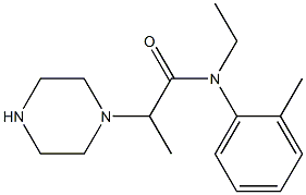 N-ethyl-N-(2-methylphenyl)-2-(piperazin-1-yl)propanamide 结构式