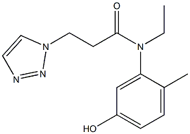 N-ethyl-N-(5-hydroxy-2-methylphenyl)-3-(1H-1,2,3-triazol-1-yl)propanamide 结构式