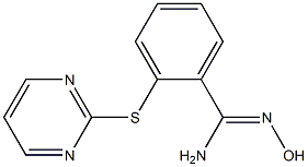 N'-hydroxy-2-(pyrimidin-2-ylsulfanyl)benzene-1-carboximidamide 结构式