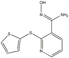 N'-hydroxy-2-(thiophen-2-ylsulfanyl)pyridine-3-carboximidamide 结构式