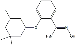 N'-hydroxy-2-[(3,3,5-trimethylcyclohexyl)oxy]benzene-1-carboximidamide 结构式