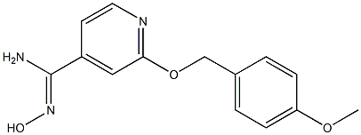 N'-hydroxy-2-[(4-methoxyphenyl)methoxy]pyridine-4-carboximidamide 结构式