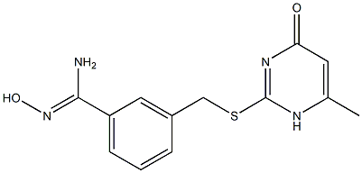 N'-hydroxy-3-{[(6-methyl-4-oxo-1,4-dihydropyrimidin-2-yl)sulfanyl]methyl}benzene-1-carboximidamide 结构式