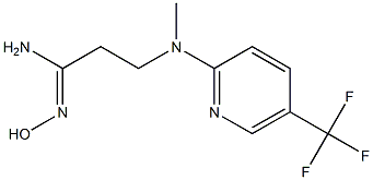 N'-hydroxy-3-{methyl[5-(trifluoromethyl)pyridin-2-yl]amino}propanimidamide 结构式