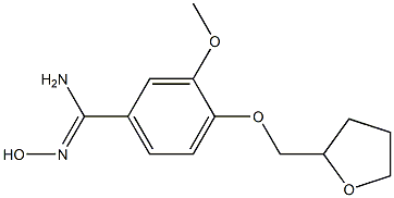 N'-hydroxy-3-methoxy-4-(tetrahydrofuran-2-ylmethoxy)benzenecarboximidamide 结构式