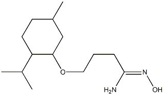 N'-hydroxy-4-{[5-methyl-2-(propan-2-yl)cyclohexyl]oxy}butanimidamide 结构式