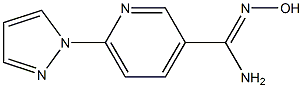 N'-hydroxy-6-(1H-pyrazol-1-yl)pyridine-3-carboximidamide 结构式