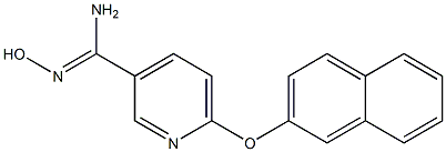 N'-hydroxy-6-(2-naphthyloxy)pyridine-3-carboximidamide 结构式