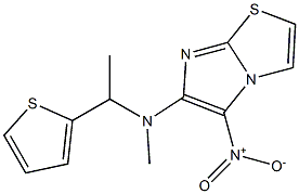 N-methyl-5-nitro-N-(1-thien-2-ylethyl)imidazo[2,1-b][1,3]thiazol-6-amine 结构式