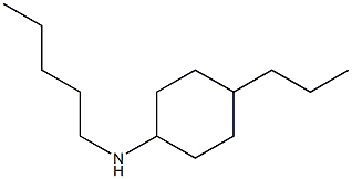 N-pentyl-4-propylcyclohexan-1-amine 结构式