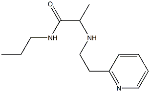 N-propyl-2-{[2-(pyridin-2-yl)ethyl]amino}propanamide 结构式