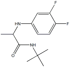 N-tert-butyl-2-[(3,4-difluorophenyl)amino]propanamide 结构式