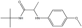 N-tert-butyl-2-[(4-methoxyphenyl)amino]propanamide 结构式